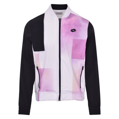 Lotto Top Ten III Jacket PRT PL - bright white/all bla