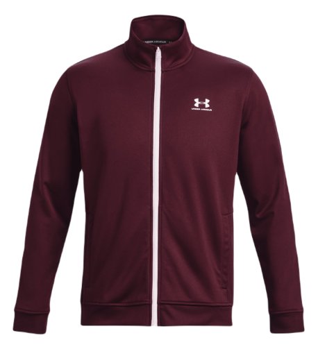 Under armour Sportsyle Tricot Jacket - dark maroon/white