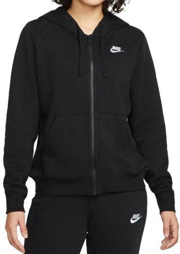 Nike Sportswear Club Fleece Full Zip Hoodie - black/white