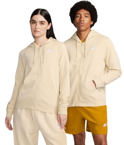 Nike Sportswear Club Fleece Full Zip Hoodie - sanddrift/white