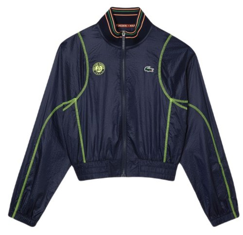 Lacoste Sport Roland Garros Edition Post-Match Cropped Jacket - navy blue