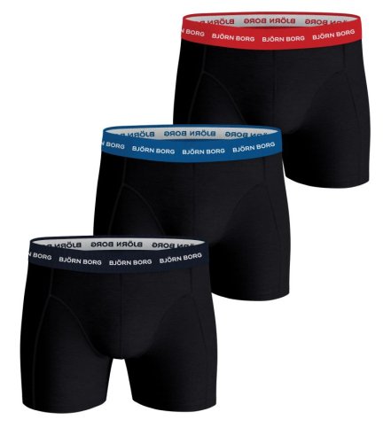 Bj&ouml;rn borg Cotton Stretch Boxer 3P - noir/blue/red