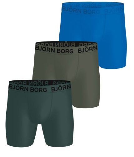 Bj&ouml;rn borg Sports Microfiber Boxers 3P - green/blue