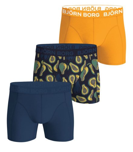 Bj&ouml;rn borg Cotton Stretch Boxer 3P - navy/print/yellow