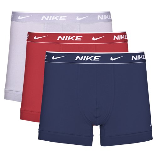 Nike Everyday Cotton Stretch Trunk 3P - team red/wolf grey/obsidian