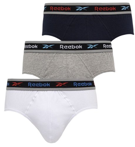 Reebok Mens Brief BAILEY 3P - vector navy/grey marl/white