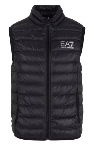 EA7 Man Woven Down Waistcoat - black