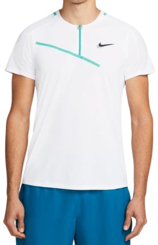 Nike Spring Slam Ultimate Zip Polo M - white/black