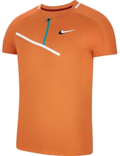 Nike Spring Slam Ultimate Zip Polo M - hot curry/white