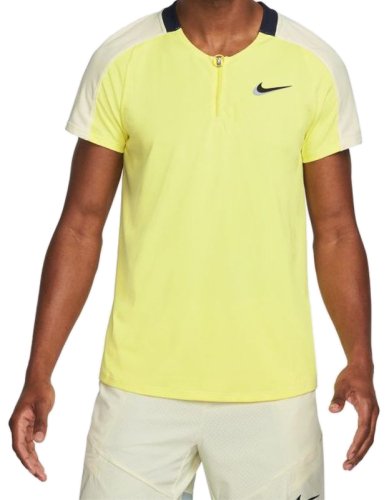 Nike Court Dri-Fit Slam Tennis Polo M - light citron/coconut milk/obsidian/black