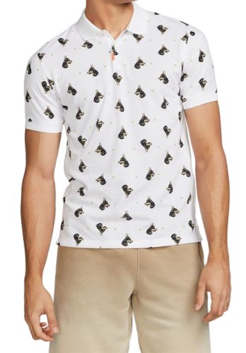 Nike Print Slim Polo - white