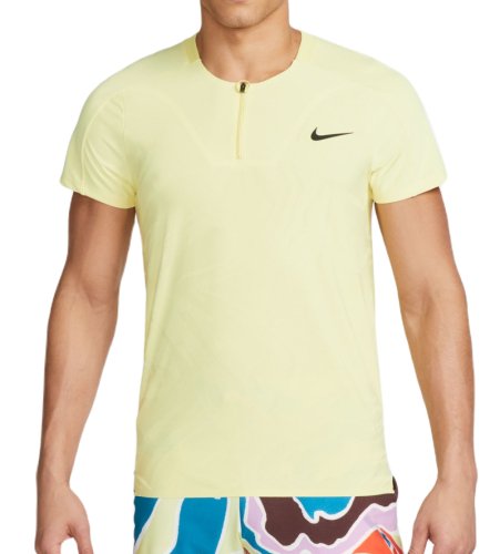 Nike Court Dri-Fit Adventage Slam Tennis Polo - lemon chiffon/black