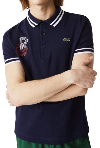 Lacoste Men's SPORT Roland Garros Edition Piqu&eacute; Polo Shirt - navy blue/white/red