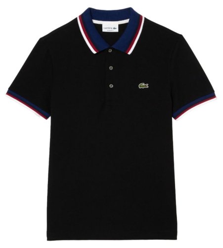 Lacoste Regular Fit Stretch Cotton Piqu&eacute; Contrast Collar