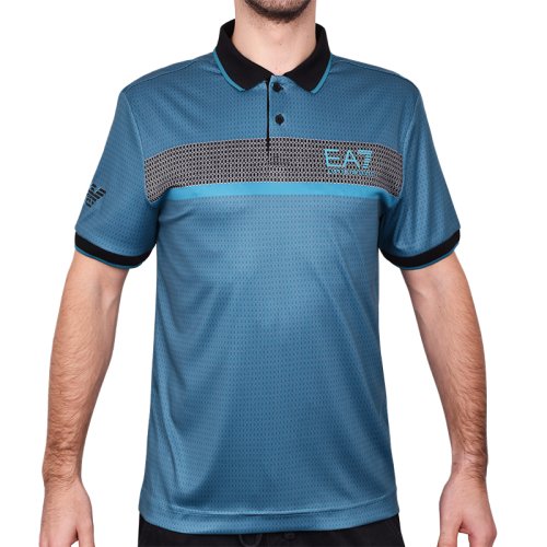 EA7 Man Jersey Polo Shirt - ocean dephts