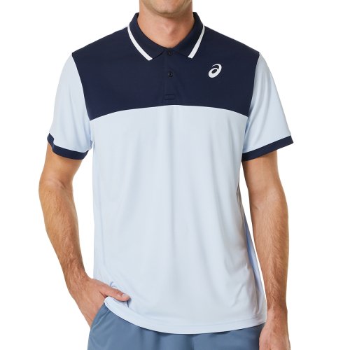 Asics Court Polo Shirt - soft sky/midnight
