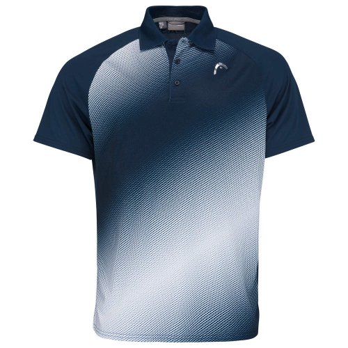 Head Performance Polo Shirt M - dark blue/print perf