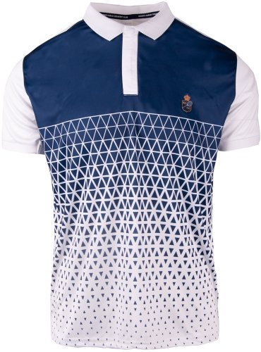 Monte-carlo Country Club MCCC Front Print Polo Shirt - white