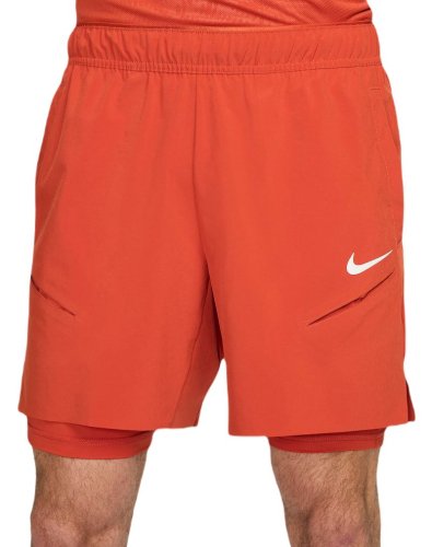 Nike Court Dri-Fit Slam RG 2-in1 Shorts - rust factor/white