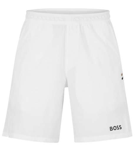 Boss x Matteo Berrettini Functional Stretch Fabric Shorts With Logo Detailing And Mesh Details