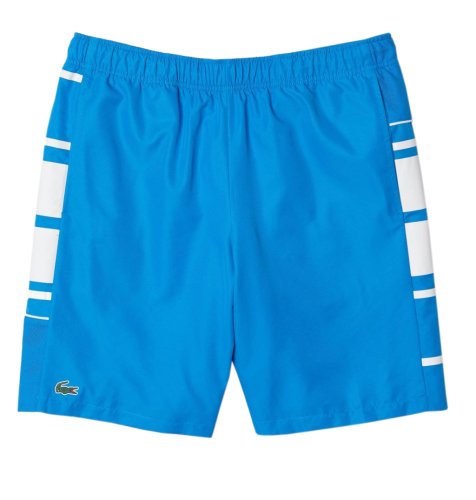 Lacoste SPORT Men Printed Side Bands Shorts - blue/white