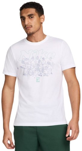 Nike Court Dri-Fit Printed T-Shirt - white
