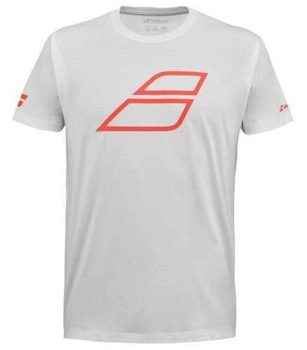 Babolat Strike Cotton T-Shirt - white/strike red