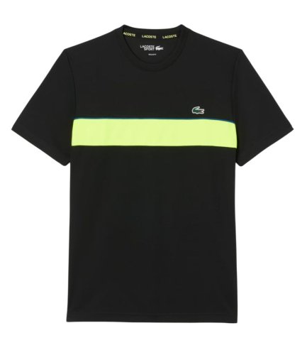 Lacoste Ultra Dry Printed Tennis - black/flashy yellow