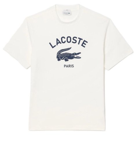 Lacoste Signature Print Cotton - white
