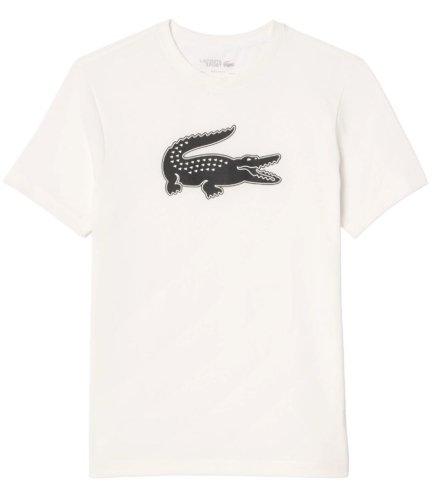Lacoste SPORT 3D Print Crocodile Breathable Jersey T-shirt - white