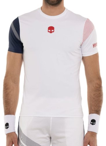 Hydrogen Sport Stripes Tech T-shirt - white/blue navy/red