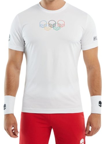 Hydrogen Olympic Skull Tech T-Shirt - white