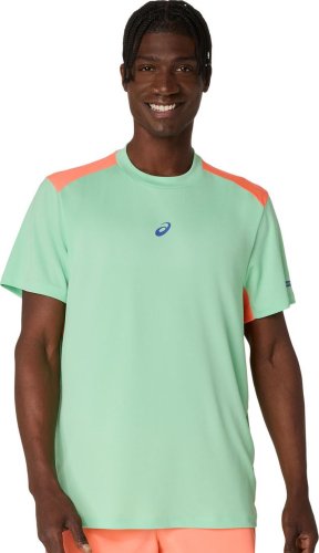 Asics Padel Court Short Sleeve - menthol/vivid coral