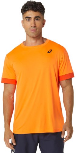 Asics Court Short Sleeve Top - shocking orange/koi