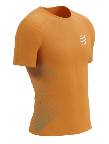Compressport Performance SS Tshirt - autumn glory/hawaiian ocean
