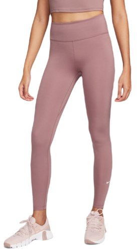 Nike One Dri-Fit Mid-Rise Tight - smokey mauve/white
