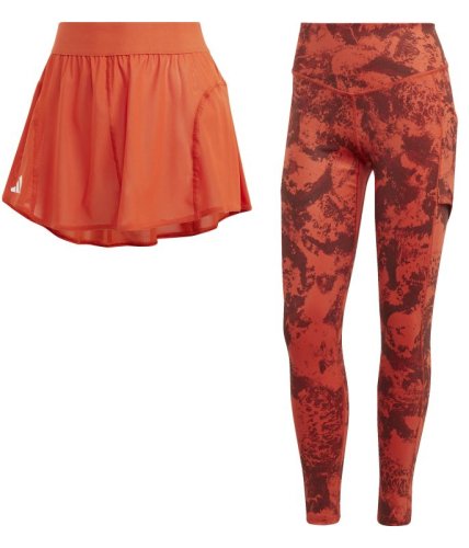 Adidas Paris Two in One Match Tight Leggings - preloved red