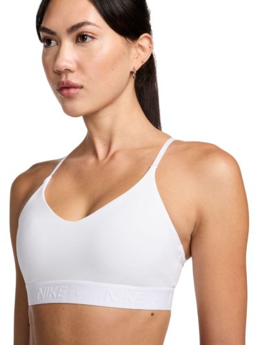 Nike Indy Light Support Padded Adjustable Sports Bra - white/stone mauve