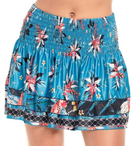 Lucky in love Keepin It Rio Long Beach Bound Smocked Skirt - atlantic