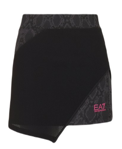 EA7 Woman Jersey Miniskirt - black python