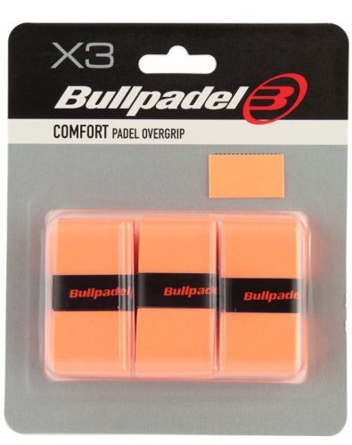 Bullpadel Comfort Padel Overgrip GB 1200 3P - naranja fluor