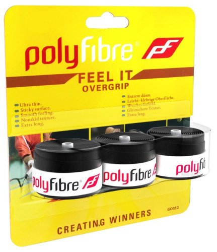 Polyfibre Feel It Overgrip 3P - black