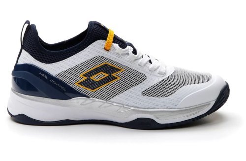 Lotto Mirage 200 Clay - all white/navy blue/saffron