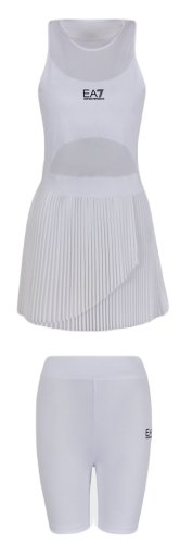 EA7 Woman Jersey Dress - white