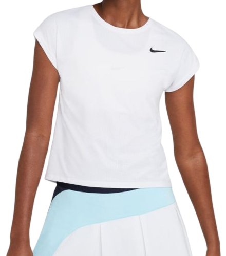 Nike Court Dri-Fit Victory Top SS Plus Line W - white/black