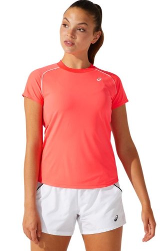 Asics Court W Piping Short Sleeve - diva pink