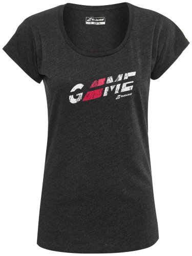 Babolat Exercise Flag Message Tee Women - black heather