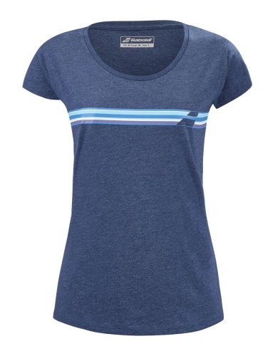 Babolat Exercise Stripes Tee W - estate blue heather