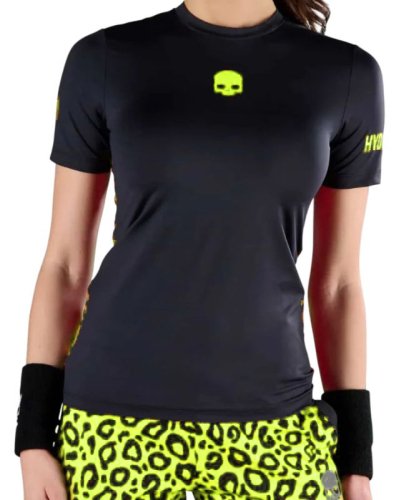 Hydrogen Panther Tech T-Shirt - black/yellow fluo