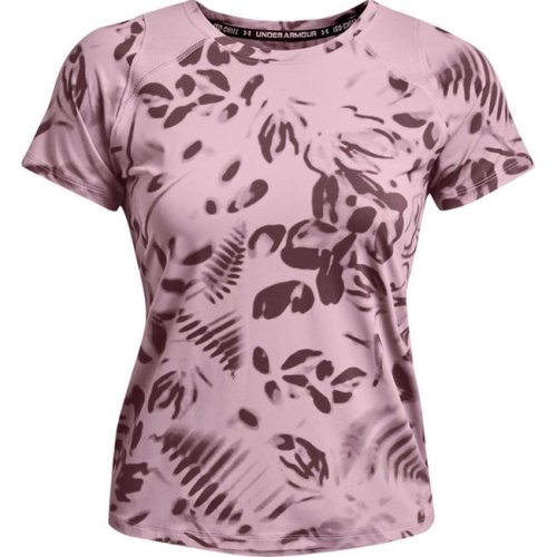 Under armour Women's UA IsoChill 200 Print Short Sleeve - mauve pink/ash plum